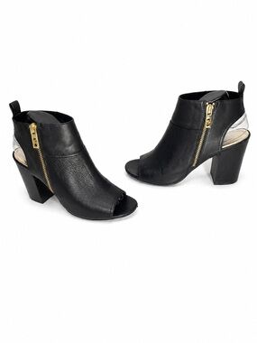 Cole Haan Black Leather Block Heel Slingback Pumps | Size 8B